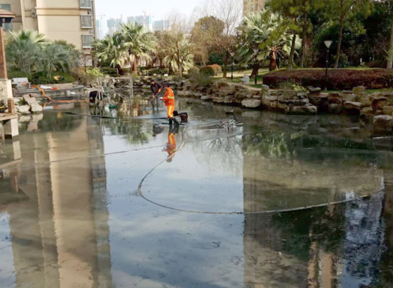 柳州景观池淤泥清理